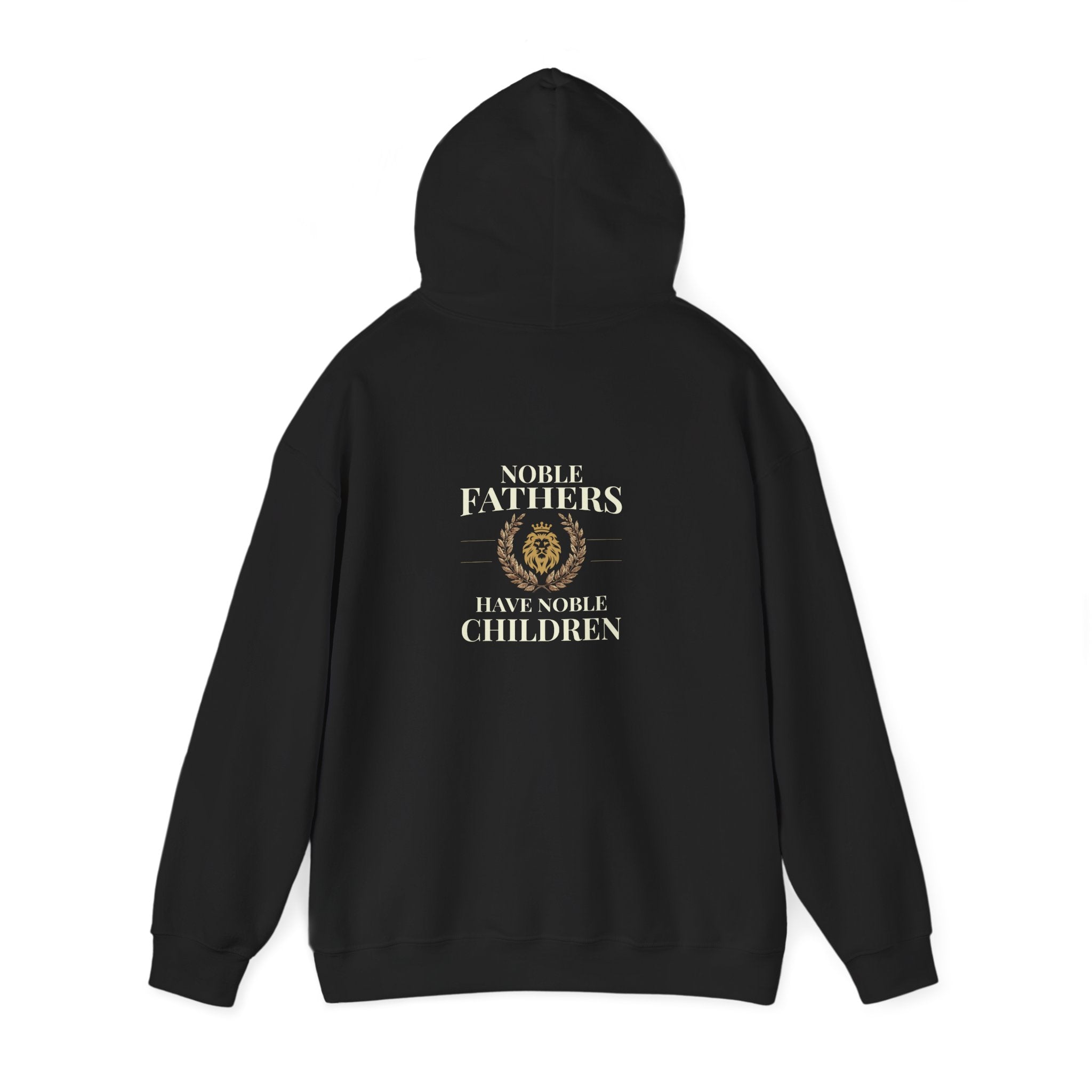 Hoodie — "Noble Fathers Have Noble Children" Crest Back Graphic