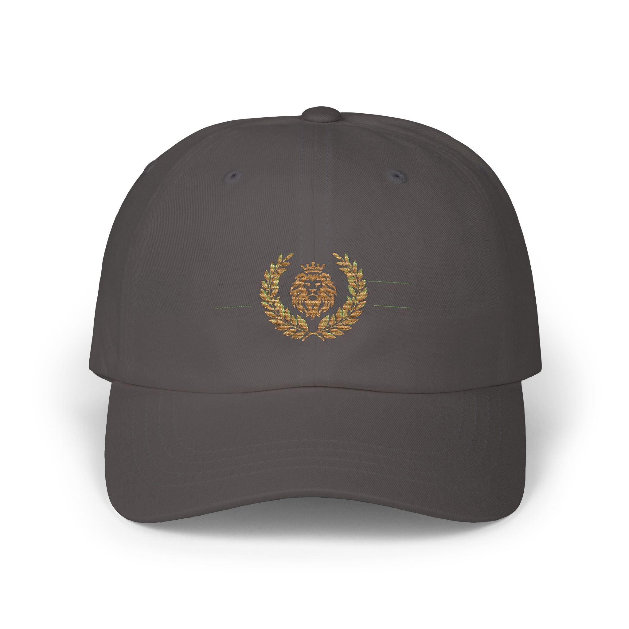 Embroidered Golden Lion Wreath Dad Cap