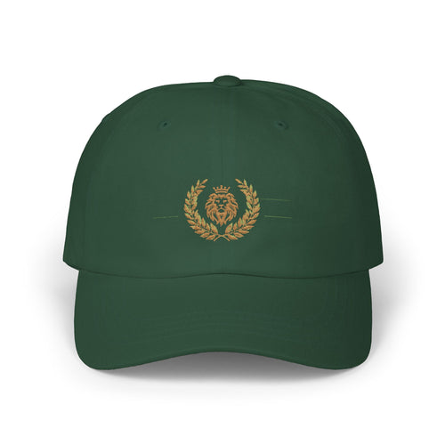 Embroidered Golden Lion Wreath Dad Cap