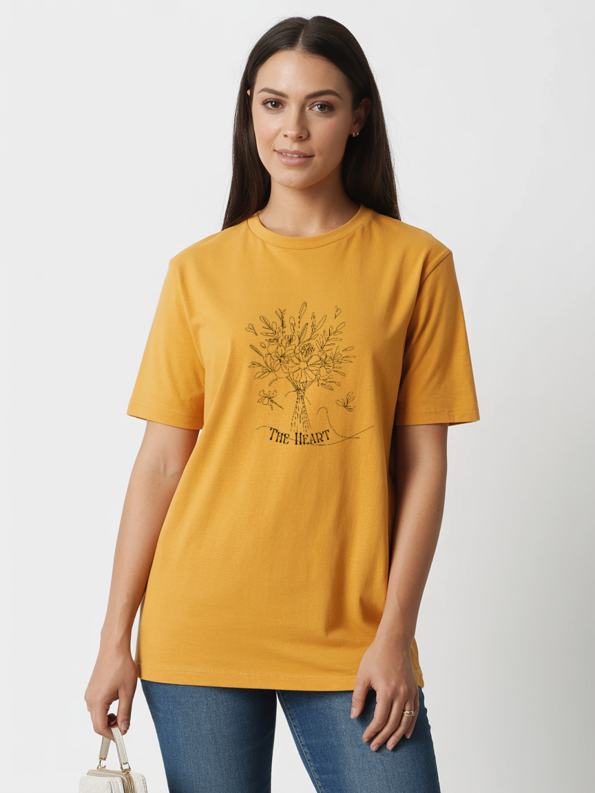 Floral Heart Tree T-Shirt — "The Heart" Botanical Graphic Tee