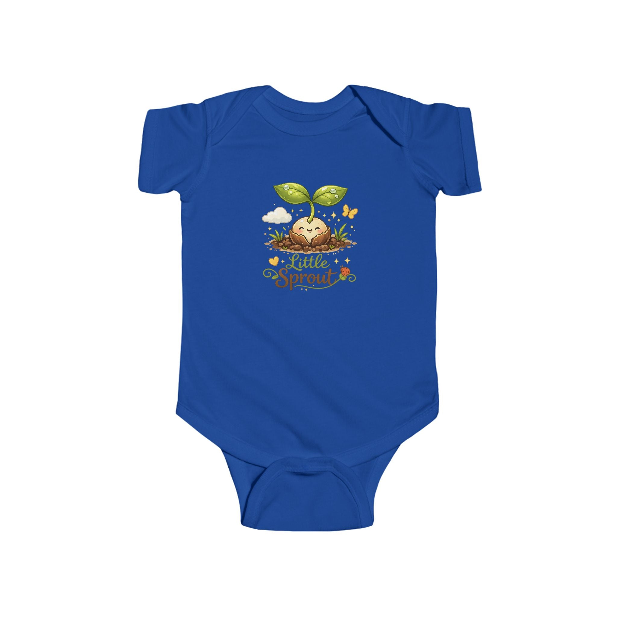Baby Bodysuit “Little Sprout” Organic Plant Seedling Infant Onesie