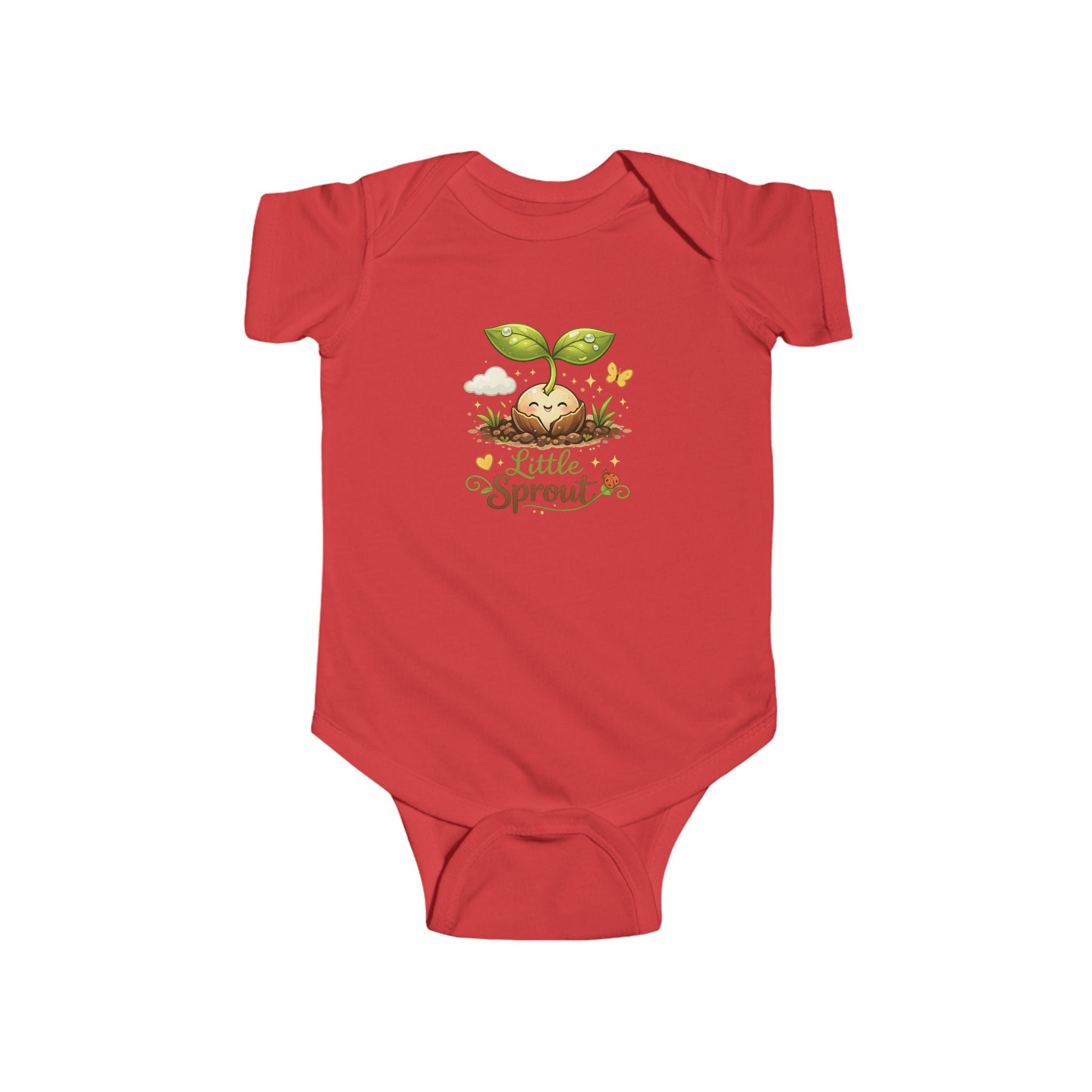 Baby Bodysuit “Little Sprout” Organic Plant Seedling Infant Onesie