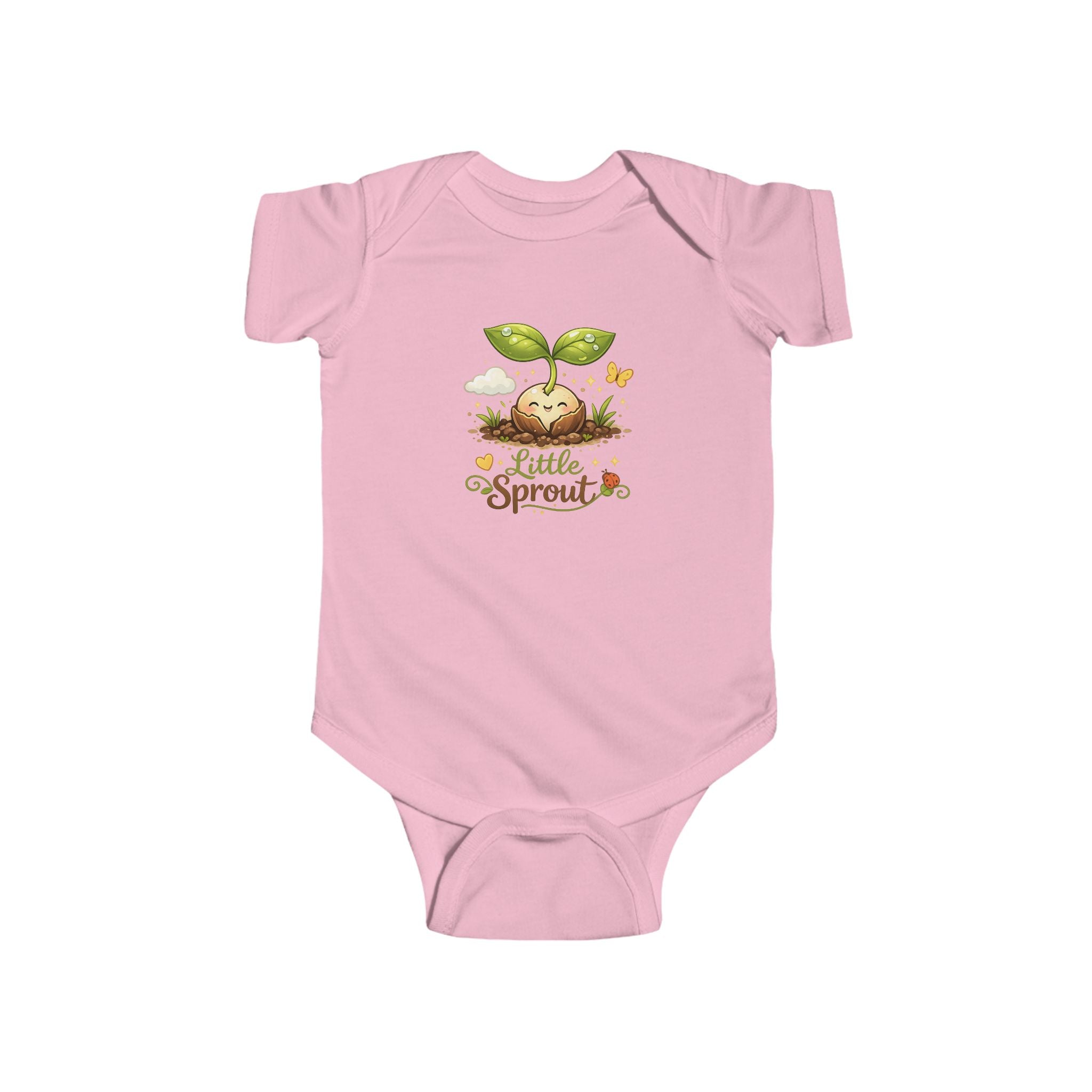 Baby Bodysuit “Little Sprout” Organic Plant Seedling Infant Onesie