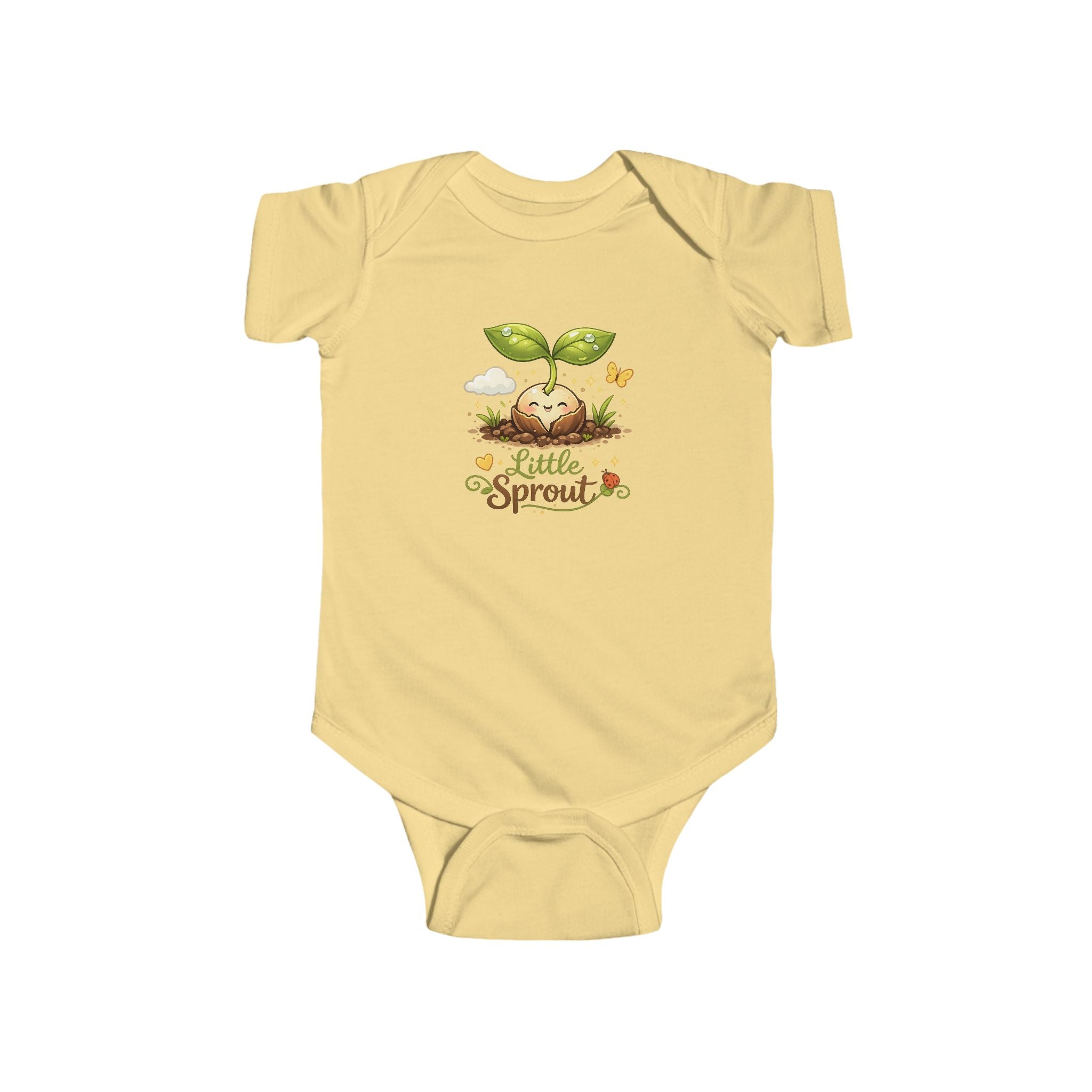 Baby Bodysuit “Little Sprout” Organic Plant Seedling Infant Onesie