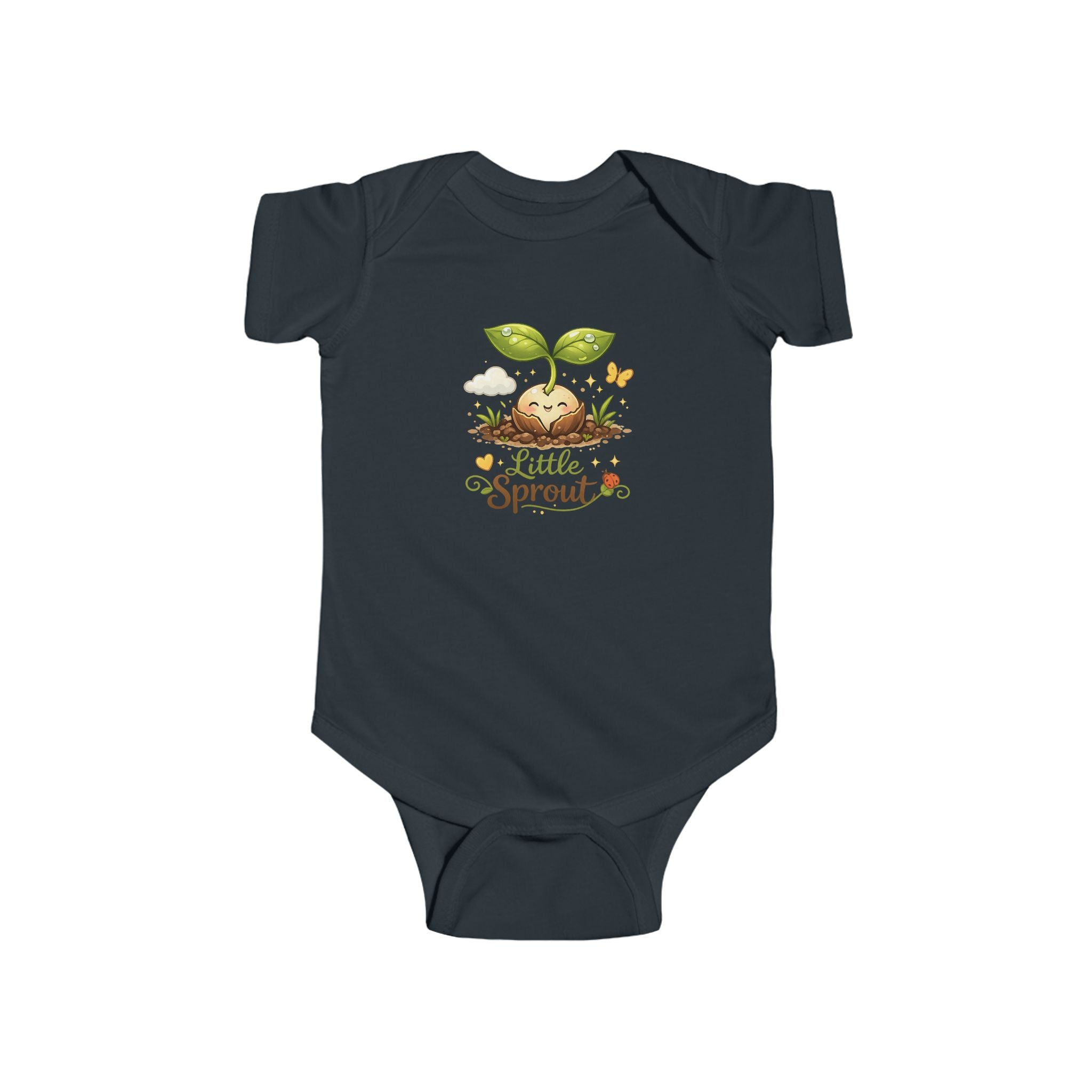 Baby Bodysuit “Little Sprout” Organic Plant Seedling Infant Onesie