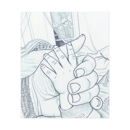 Holding Hands Canvas Art Wrap — Tender Family Bond Wall Art