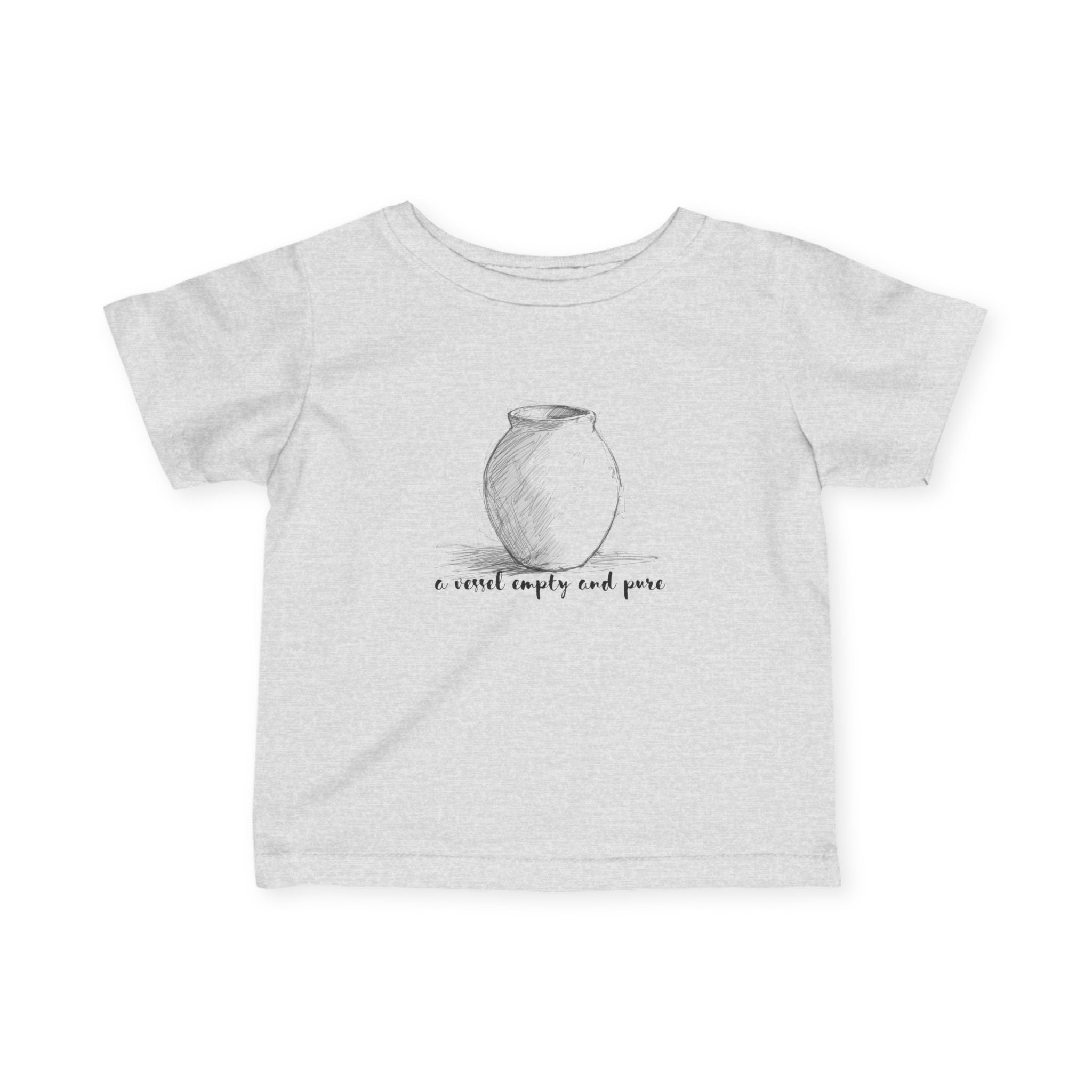 Infant Tee — Minimal Pottery Sketch "I crave empty and peace" Baby Shirt