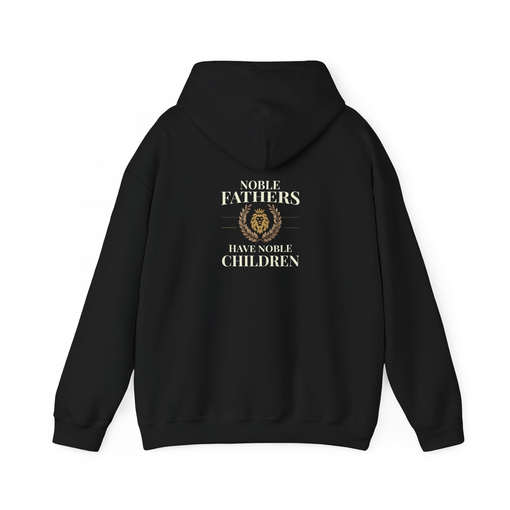 Hoodie — "Noble Fathers Have Noble Children" Crest Back Graphic