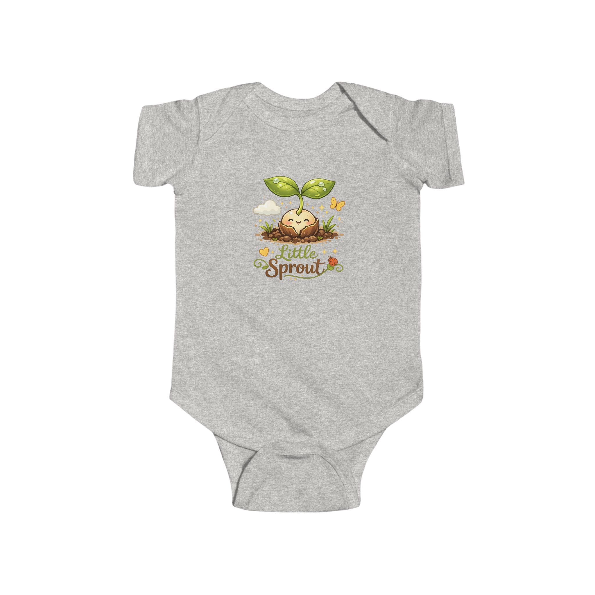 Baby Bodysuit “Little Sprout” Organic Plant Seedling Infant Onesie