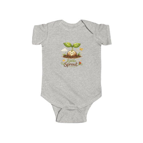 Baby Bodysuit “Little Sprout” Organic Plant Seedling Infant Onesie