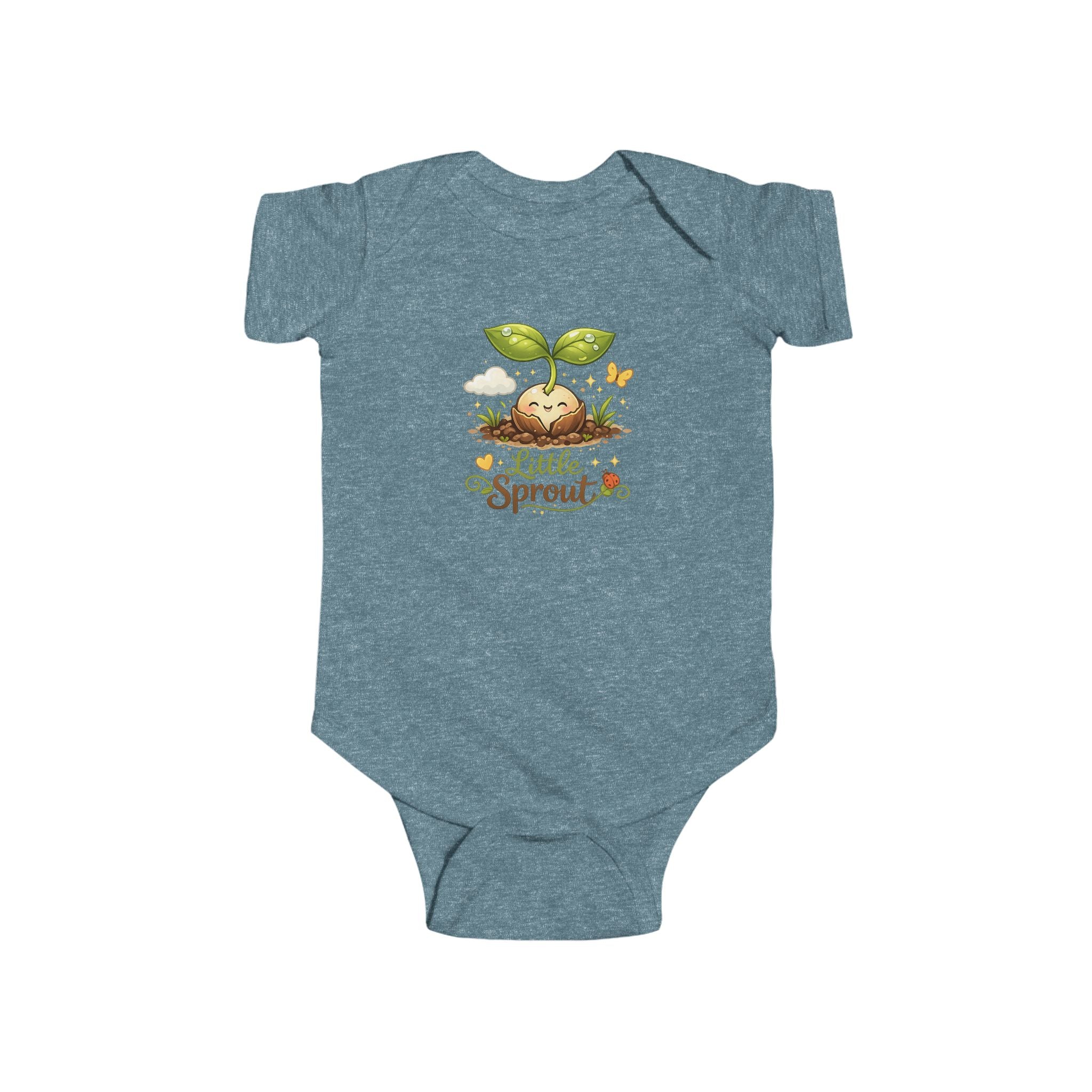 Baby Bodysuit “Little Sprout” Organic Plant Seedling Infant Onesie