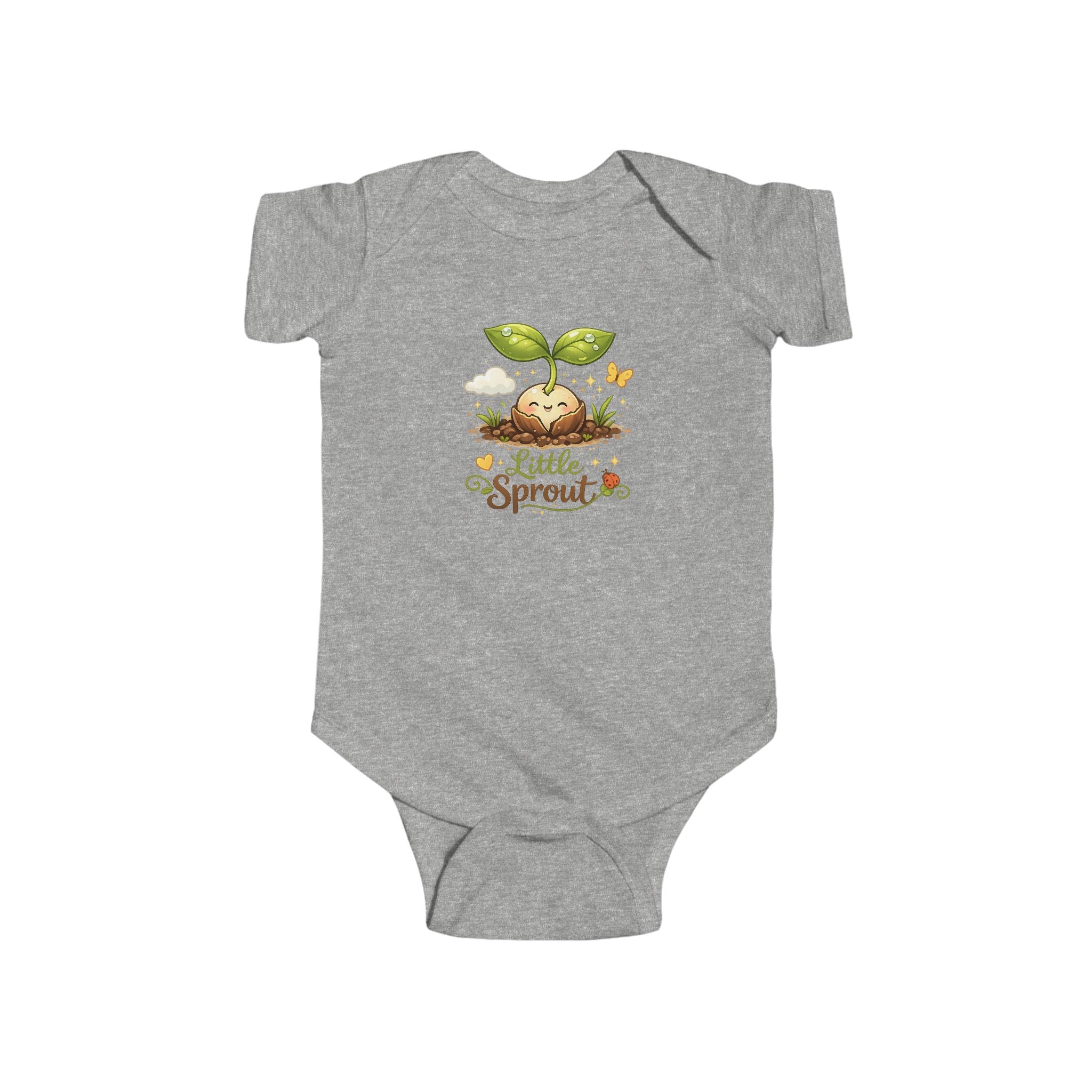 Baby Bodysuit “Little Sprout” Organic Plant Seedling Infant Onesie