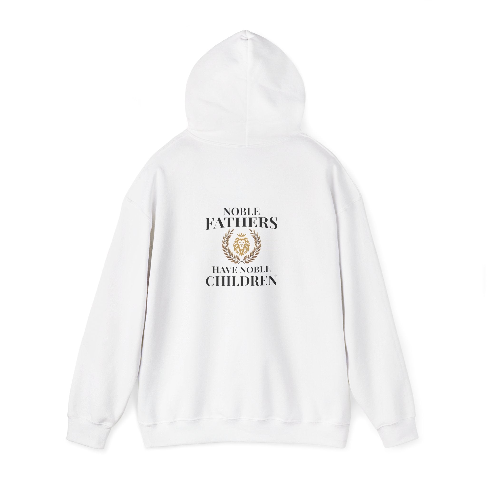Hoodie — "Noble Fathers Have Noble Children" Crest Back Graphic
